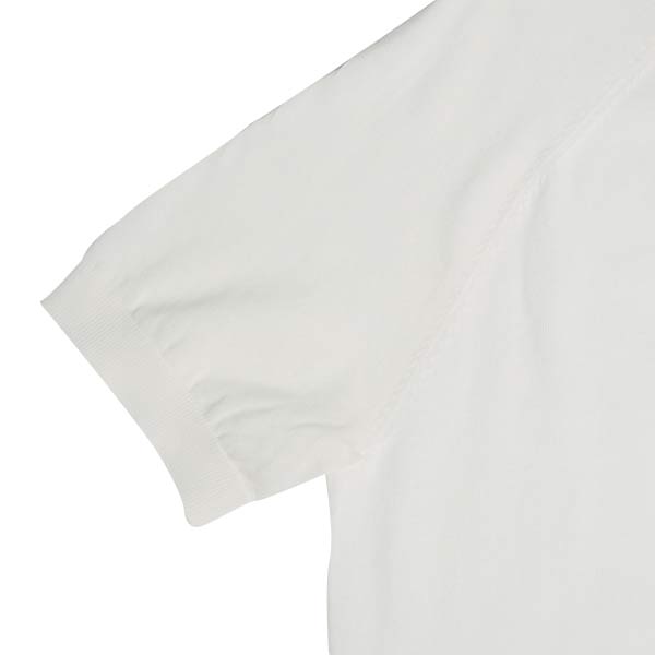 Knitted White Supima Crew Neck