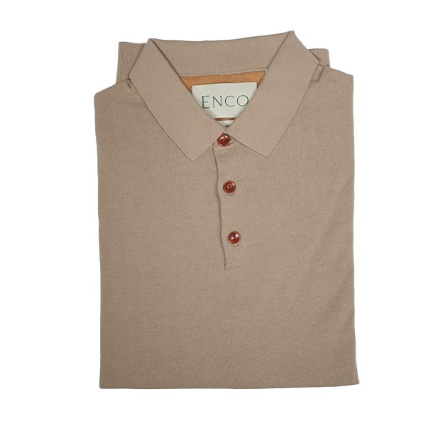 Knitted Sandstone Supima Polo Shirt