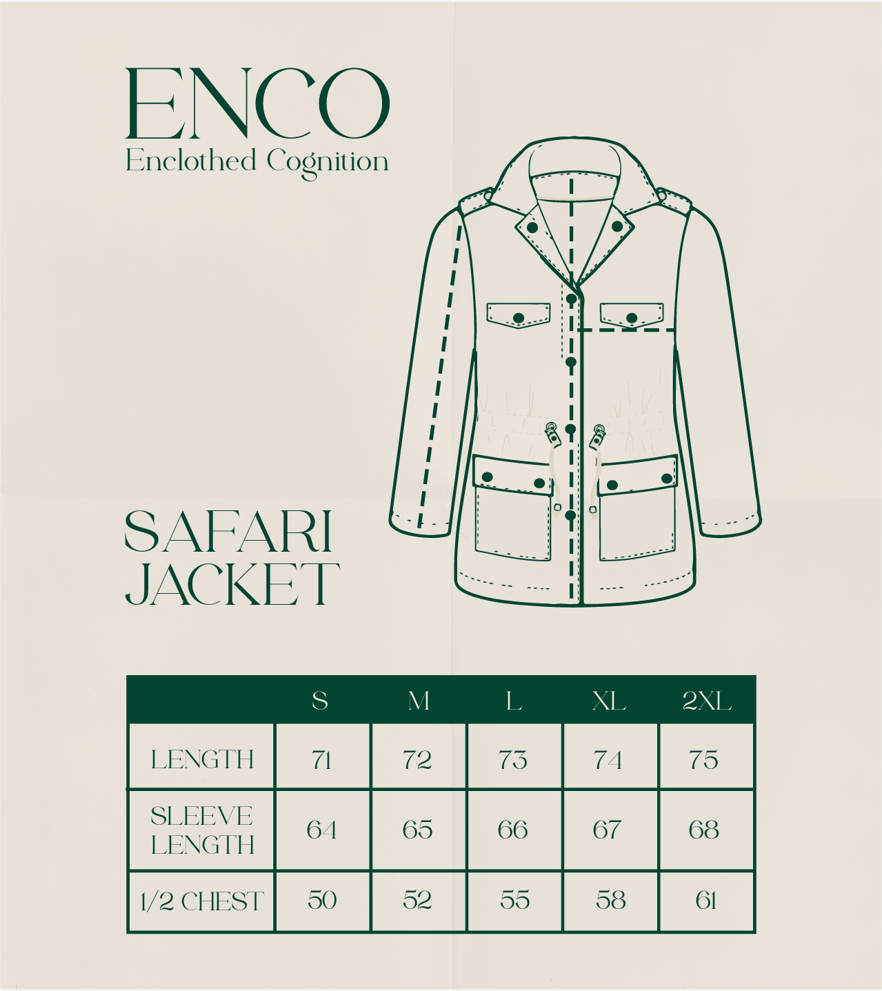 Beige Linen Safari Jacket
