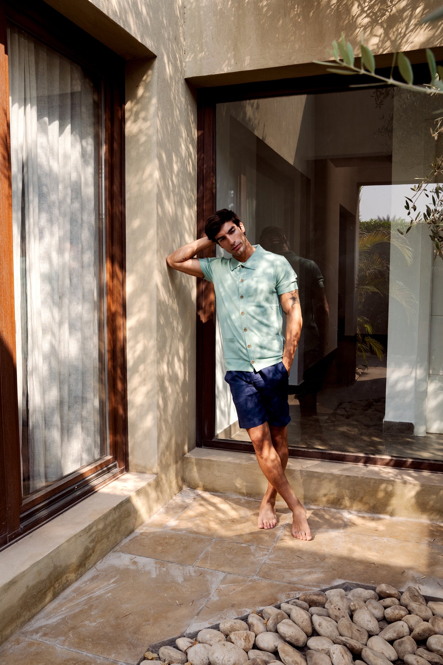 Sage Short Sleeve Merino Wool Shirt