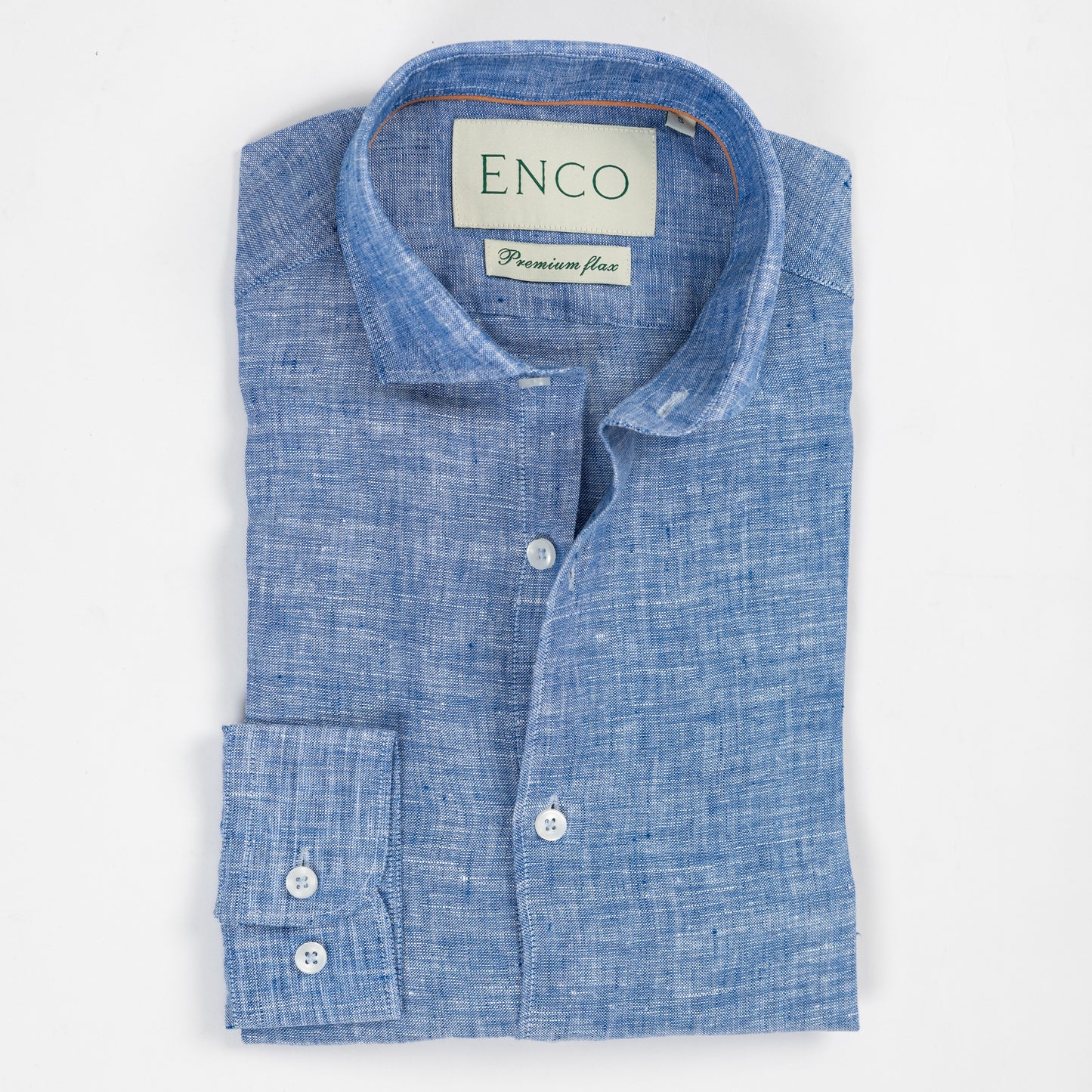 Ocean Blue Long Sleeve Linen Shirt