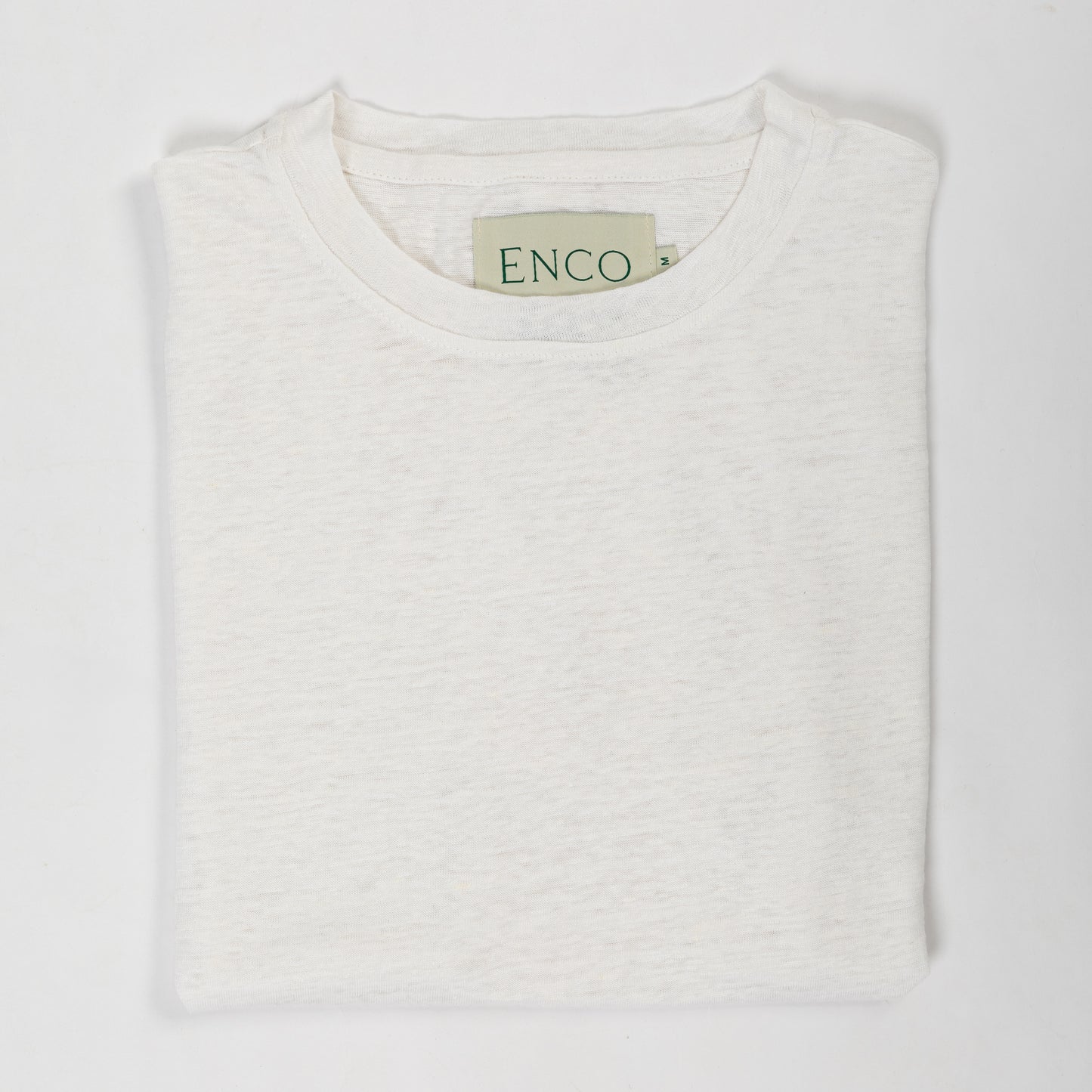 White Linen Crew Neck