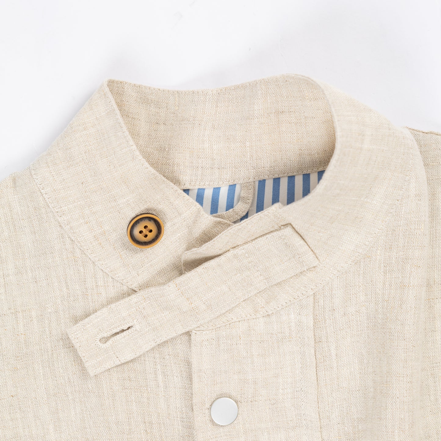 Beige Linen Safari Jacket