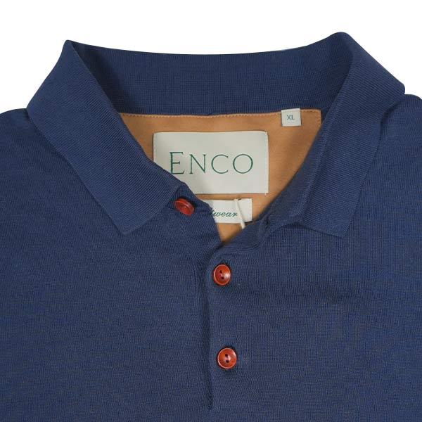 Knitted Navy Supima Polo Shirt