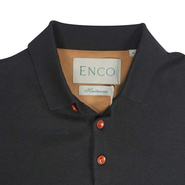 Knitted Black Supima Polo Shirt