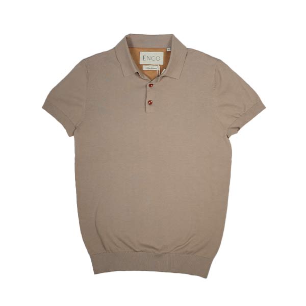 Knitted Sandstone Supima Polo Shirt
