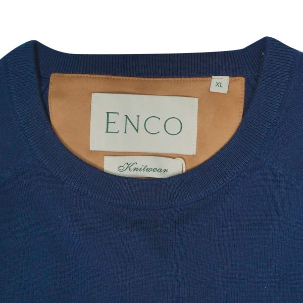 Knitted Navy Supima Crew Neck