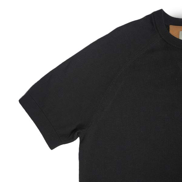 Knitted Black Supima Crew Neck