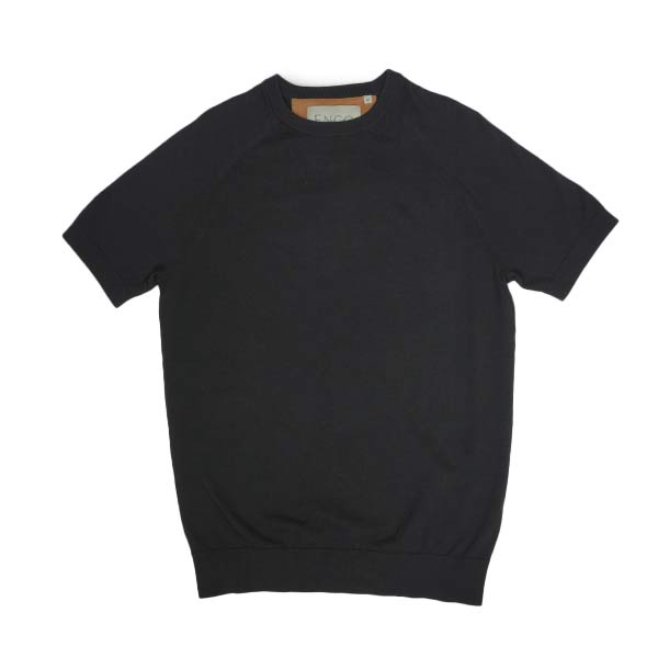 Knitted Black Supima Crew Neck