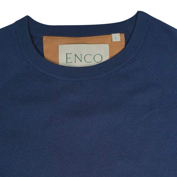 Knitted Navy Supima Crew Neck