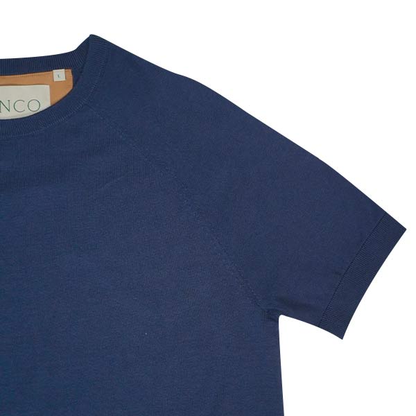 Knitted Navy Supima Crew Neck