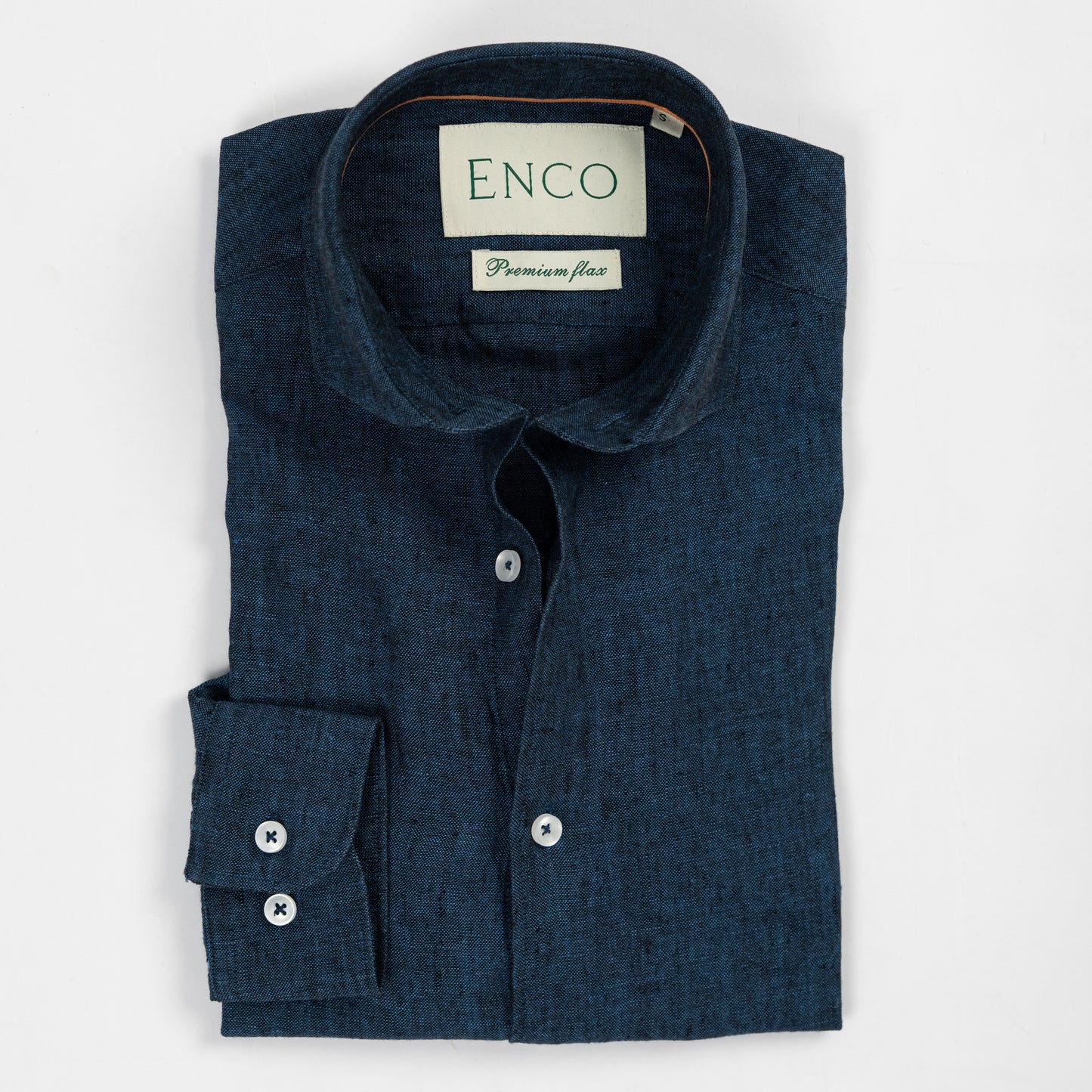 Navy Long Sleeve Linen Shirt