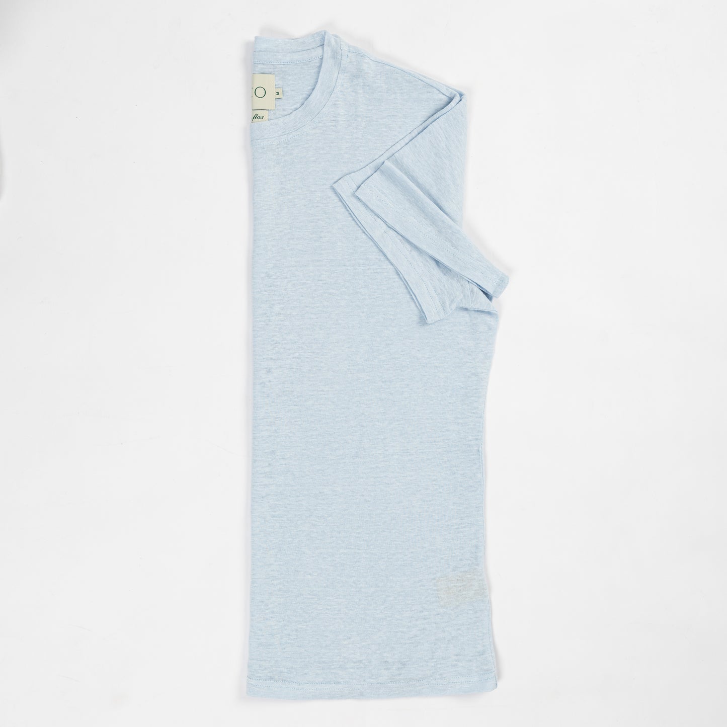 Light Blue Linen Crew Neck