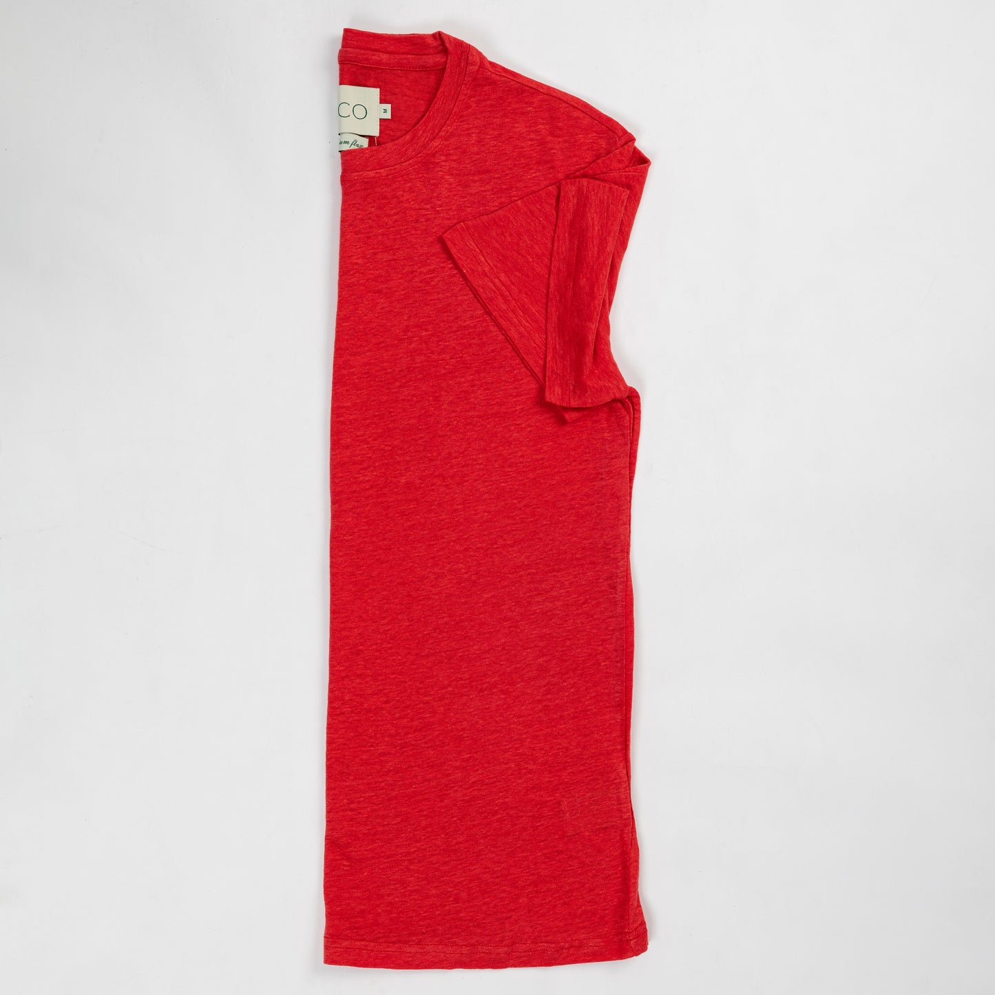 Ginger Red Linen Crew Neck