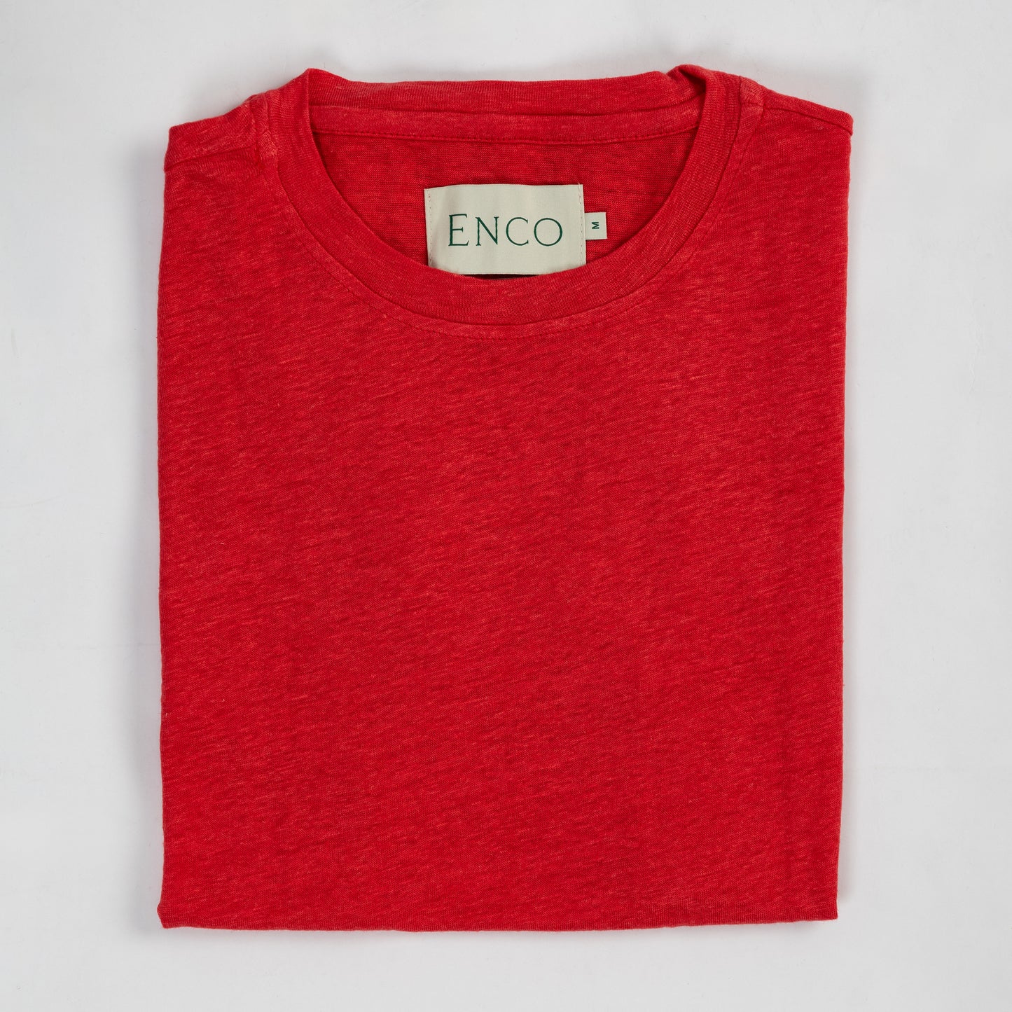 Ginger Red Linen Crew Neck