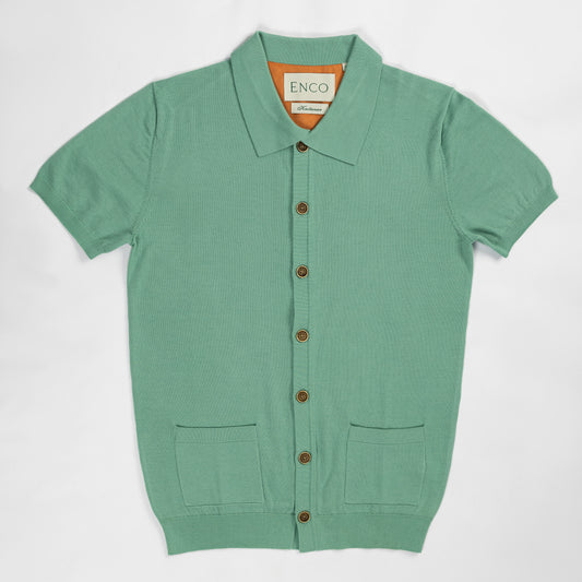 Sage Short Sleeve Merino Wool Shirt