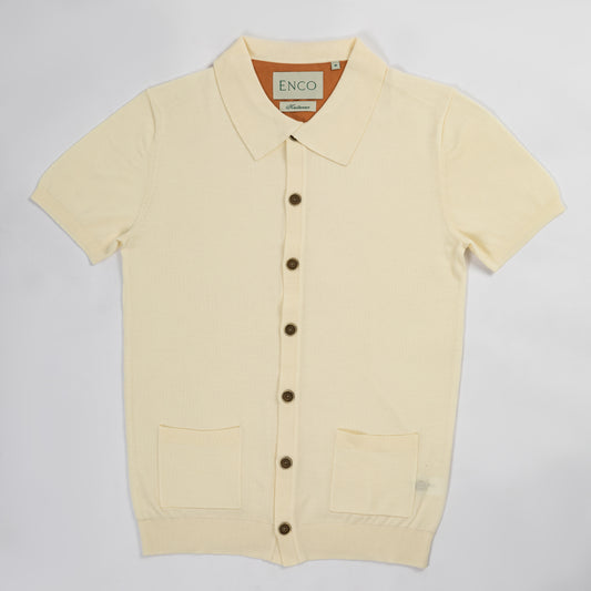 Off-white Short Sleeve Merino Wool Shirt