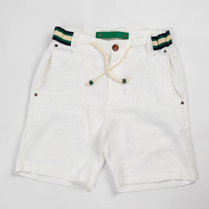 White Linen Shorts