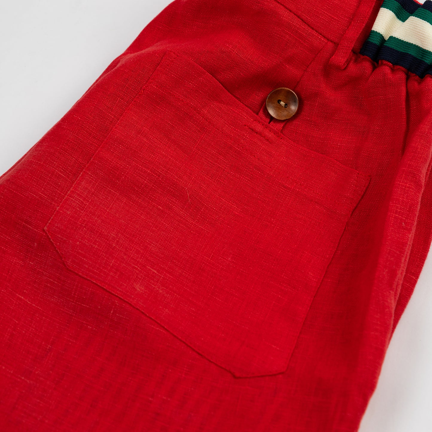 Red Linen Shorts