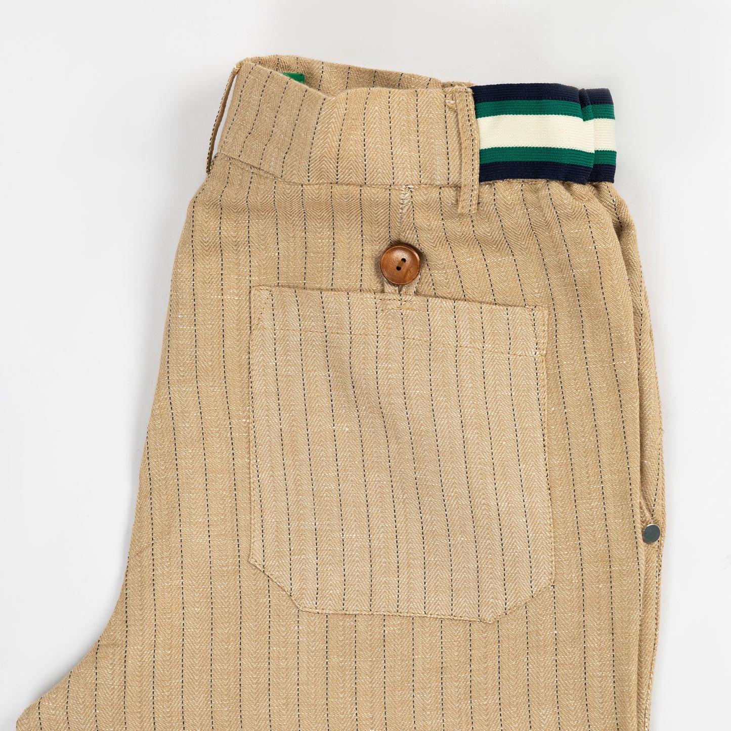 Buff Striped Linen Casual Pants