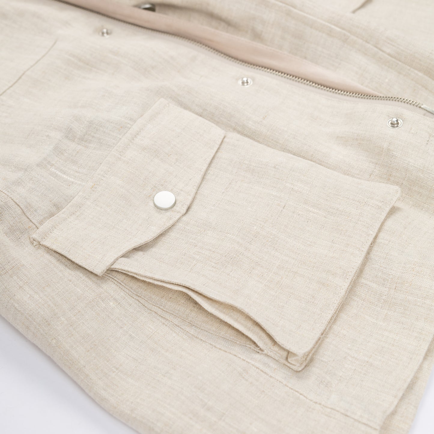 Beige Linen Safari Jacket