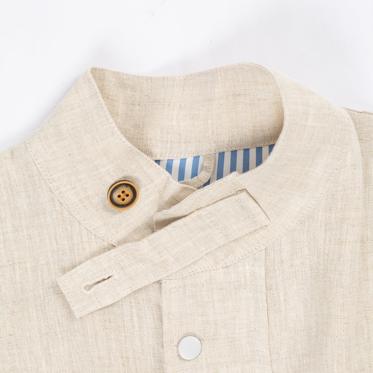 Beige Linen Safari Jacket